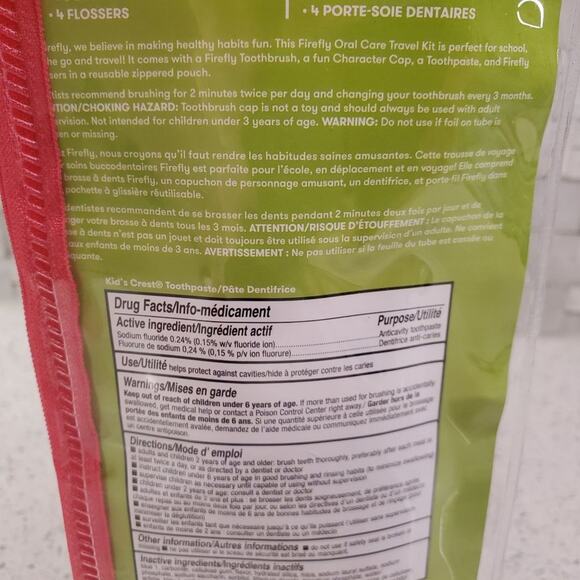 Shopkins Toothbrush Oral Care Travel Kit Childrens Toothbrush Travel Set - Picture 7 of 9